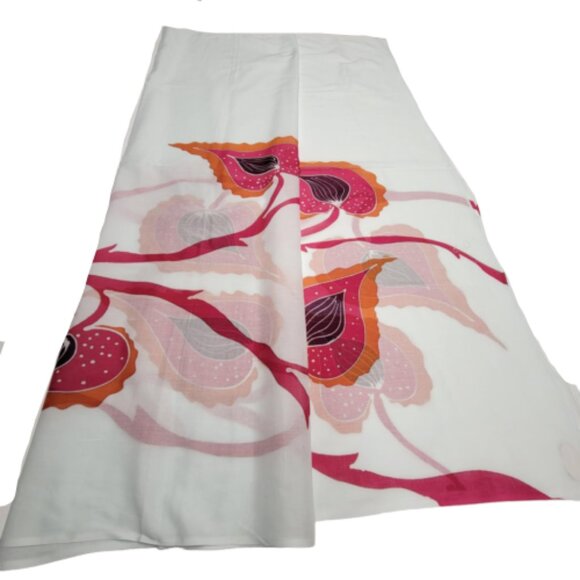 Cover Up Handpainted Cotton Batik Coverups Strapless Wrap Dress Home Accent - Picture 1 of 6